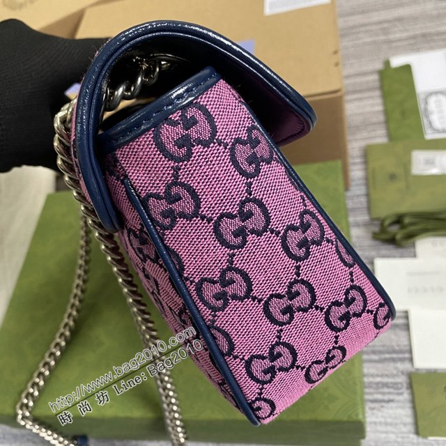 Gucci新款全皮女包 古馳Marmont系列小號鏈條肩背包 Gucci經典款斜挎女包 443497  ydg3266